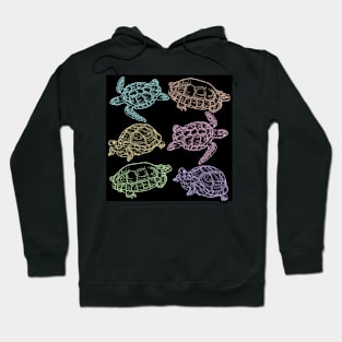 Colorful turtle pattern Hoodie